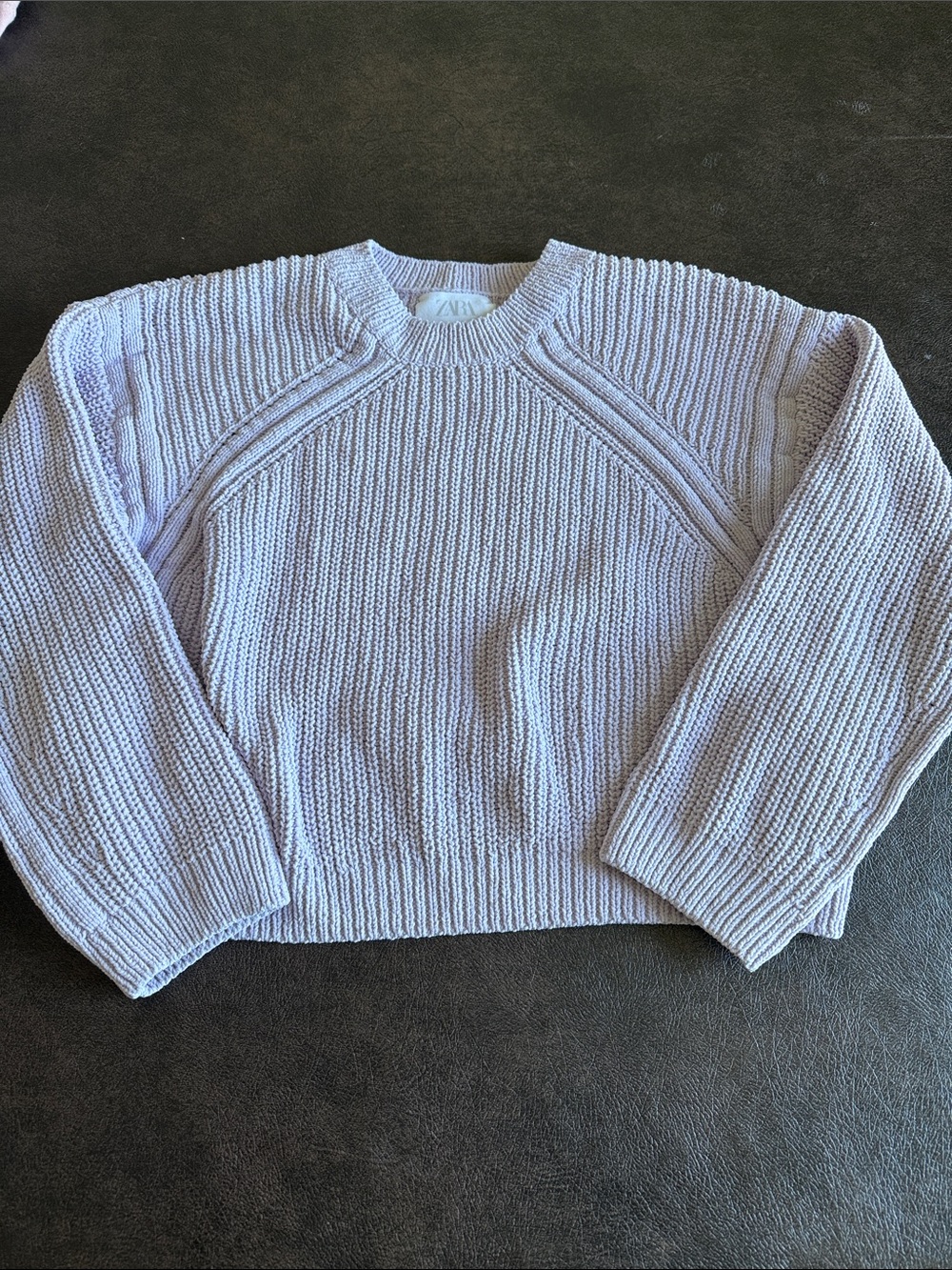 ZARA Lilac Knit Crewneck Sweater - Youth